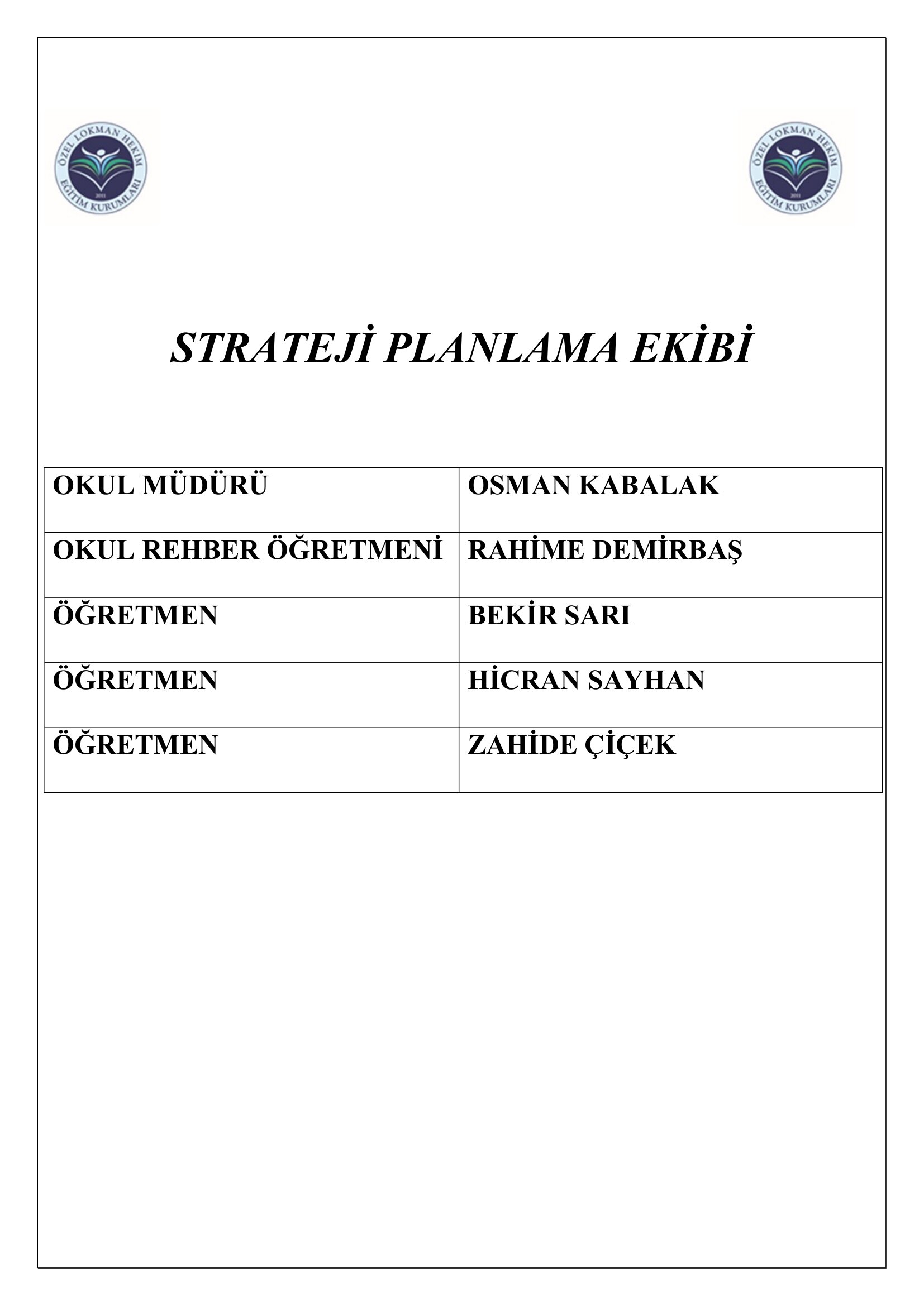 OKUL STRATEJİK PLANIMIZ - 9