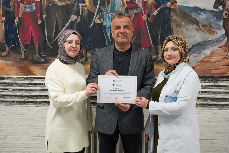 Türk Anadolu Vakfı İmam Hatip Ortaokulu'na Teşekkür Belgesi Takdim Ettik.