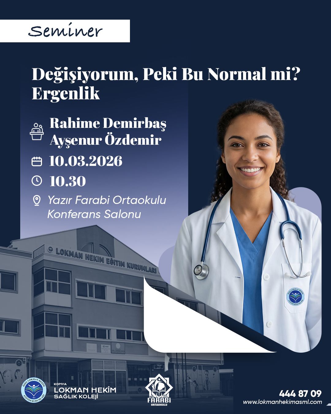 Yazır Farabi Ortaokulu Öğrencilerine ''Değişiyorum Peki Bu Normal mi (Ergenlik) '' Semineri Düzenledik.